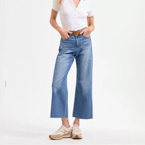 Veronica Beard Taylor Cropped Wide-Leg Jean